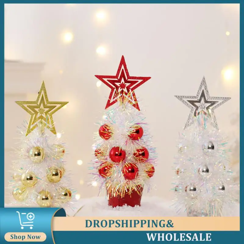 Mini Božično Drevo Praznično Okno Scene Veselje Majhno Božično Drevo Okraski Doma Dekoracijo Modi Namizje Božično Drevo