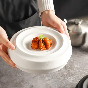 Keramični navojne plošče, sladico plošče v high-end zahodni restavracije, plošče razvrščene v high-end restavracije, plošče