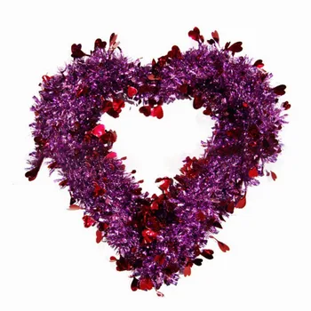 Rdeče Srce Oblikovan Venec 2023 Valentinovo Odlikovanja LED Garland Srečno Valentinovo Poročno zabavo Obesek Okraski