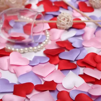 100 kozarcev Romantično DIY Obrti Tabela Dekoracijo Ljubezen Srce svate Metanje cvetni listi Vrtnice Oblazinjeni Tkanine