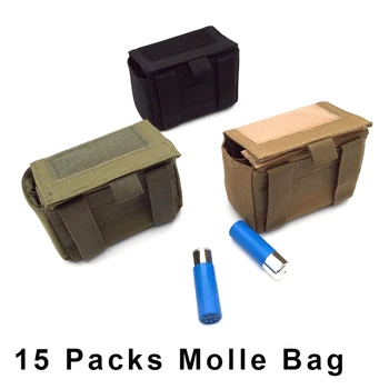 15 Paketi XT Mini Bullet Torbica Molle Taktični Revije Torbica, Lov, Army Puško Puška, Strelivo Pack Pištola za Kartuše Strelivo Vrečko
