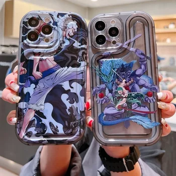 Anime Enem Kosu Luffy Roronoa Zoro Objektiv Varstvo Primeru Za iPhone 14 13 12 11 Pro Max primeru Srčkan Pokrov Prozoren Primeru Telefon