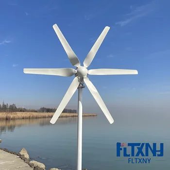 FLTXNY 6 Rezila 3 Fazni AC 3000W 12V 24V 48V Wind Turbine Generator Z Brezplačno Krmilnik Ladje Iz Španije