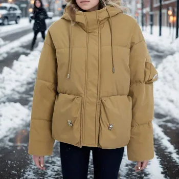 Zimski Modni Bombaž Padded Jakna Ženske Izgubijo Vse Tekme Priložnostne Topel Plašč Windbreaker Parka Zimske Ženske Oblačila