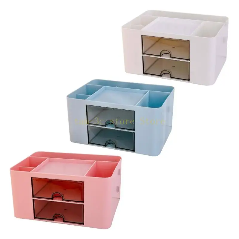 Večnamenska Ličila manjše izdelke Polje Namizni Predal Multi-plast Desk Škatla za Shranjevanje D0UA