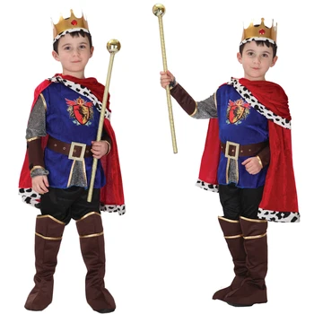 Pust, Kralj, Princ Cosplay Kostum za Otroke Božič Novo Leto Kostum za Fante Stranka Obleko