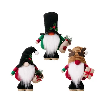Božični Okrasek, Plišastih Klobuk Stoji Rudolph Lutka Brezosebna Gnome Lutka, Božični Okraski, Blago Snežaka
