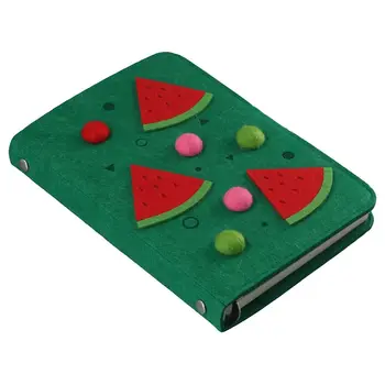 Zelena A6 Notebook Mehko Kožo Visoke kakovosti čutil lubenica Beležnica Rdeča Strani Računa Knjiga, Office