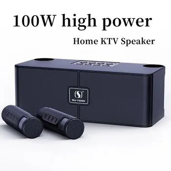 caixa de som 100W high power bluetooth karaoke zvočnik dual zvočniki brezžični TV doma KTV set zvočnikov za domači avto bluetooth boombox