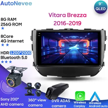 Android GPS Sistem Avtomobilski Stereo sistem Za Suzuki Vitara Brezza 2016 - 2019 Multimedia Player Plug and Play Enota Android Auto Carplay