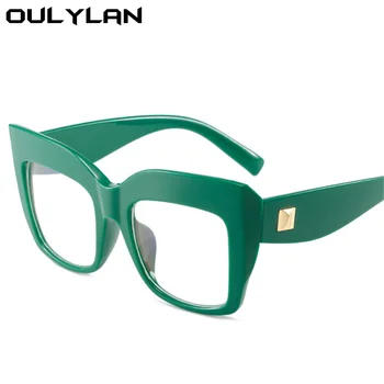 Oulylan Cat Eye Glasses Okvir za Ženske Trendy Zakovice Prevelik Očala Okvirji Luksuzne blagovne Znamke Candy Barve Optična Očala