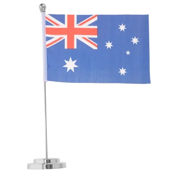 1 Komplet Mizo Avstralske Zastave, Namizne Zastave, Majhne Avstralsko Zastavo s Stojalom Majhne Avstralski Dekor