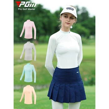 PGM Golf Ženske zaščito pred soncem Srajce Ledu Svile Dolg Rokav UV Zaščito Kul Dihanje Visoko Elastična Športna Oblačila za Usposabljanje YF443