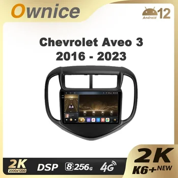 Ownice K6 + 2K za Chevrolet Aveo 3 Leta 2016 - 2023 Avto Radio Večpredstavnostna Video Predvajalnik Navigacija Stereo GPS, Android 12 Št 2din 2 Din