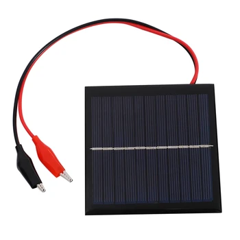 1W 5,5 V Sončne Celice Epoksi Polikristalni Solarni Panel+Posnetek Za Polnjenje Baterijo 3,7 V Sistem Igrača LED Luči Študija 95X95mm
