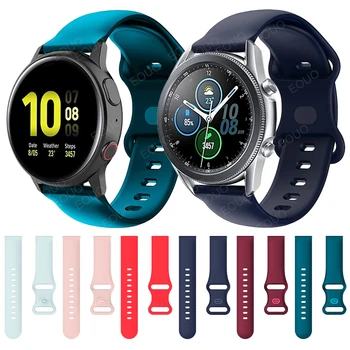 Šport Band Za Samsung Galaxy Watch 3 45mm 41mm Silikonski Trak GalaxyWatch 46mm 42mm/Aktivna 2 44 mm 40 mm/S3 Zapestnica Watchband