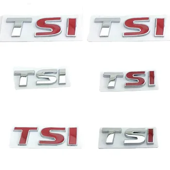 Avto Styling 3D TSI Kovinske Zlitine Lepilo Emblem Zadaj Prtljažnik Značko Fender Nalepke Avto Telo Decal za Volkswagen Golf, Passat Tiguan
