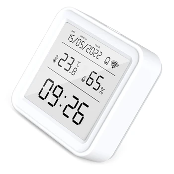 Tuya WIFI Temperatura Vlažnost Senzor Zaprtih Termometer, Higrometer Detektor Smart Življenje Daljinski upravljalnik