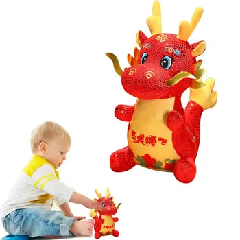 Dragon Polnjene Živali Plišastih Igrač maskota Kitajski slog zmaj naraščajoče rag doll Blazino Nebesno Zmaj Plushie Otroci Igrače Dom Dekor