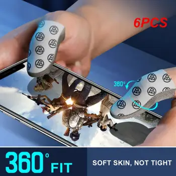 6PCS Mobilni Telefon Gaming Prst Kritje Znoj-Dokazilo Non-slip Prsta Rokavice za Zaslon na Dotik Palca Prsta Rokav Za PUBG