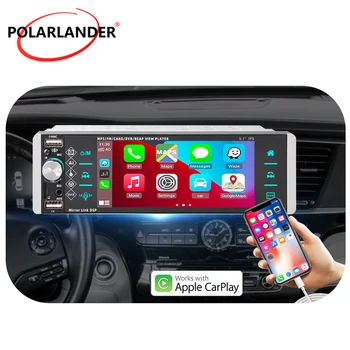 PolarLander 1 Din 5.1 Cm Avto Večpredstavnostna MP5 Predvajalnik, Zaslon na Dotik, Carplay Android Auto Mirrorlink AM RDS FM-3-USB
