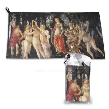 Sandro Botticelli-Primivera-Pomlad Tiskanja Washcloth Obraz Mehko Brisačo Sandro Botticelli Primivera Pomlad Renaissance Mitologije