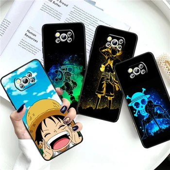 Kul Anime En Kos Za Xiaomi Mi Poco F4, F5, F2 F3 X5 X4 X3 M6 M5 M5S M4 M3 C40 Pro GT NFC 5G Black Primeru Telefon