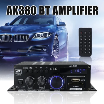 Max Ak380 Subwoofer Ojačevalec za Avto Bluetooth 5.0 Ojačevalnik Hi-fi Integrirana Mini Zvočnik Amp Avdio Sub Bas Za Dom