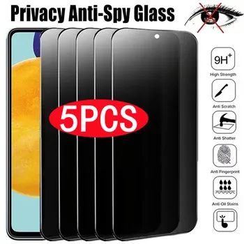5Pcs Zasebnosti Screen Protector for Samsung A53 A13 A52S A52 A12 A32 A50 A51 A72 A22 A33 A73 A21S A54 S10E S20FE Anti-spy Stekla