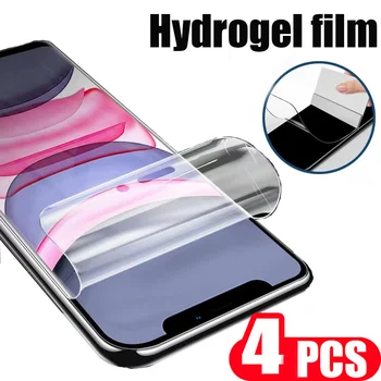 4Pcs Hydrogel Film Za iPhone 14 13 Max Pro Plus 9D Kritje Za iPhone Mini 12 11 Pro 8 7 X XS XR SE 6 Ni Stekla Screen Protector