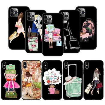 ER51 Fashion Travel Girl Primeru za Xiaomi Mi 11 12 8Lite 9 F1 A1 A2 A3 9T 10T 11i 11 CC9E 10S 11T Pro