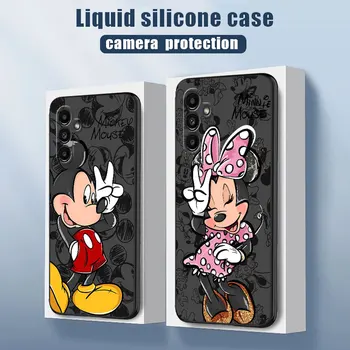 Ohišje za Samsung Galaxy A01 A54 A14 A04s A12 A02s A04e A52 A13 A03s A05s A03 Jedro Disney Mickey Minnie Mouse Black Soft Cover
