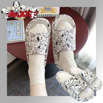 Snoopy Copate Poletje Copate Risank Anime Ženske, Moške EVA Mehko Tekstilnih Notranji Strani Debel Soled Non-slip Doma Par Čevlji