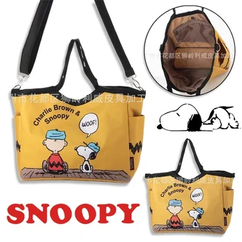 Snoopy Messenger Tote Vrečko Anime Potovanje Ženske, Velike Zmogljivosti, Nakupovanje Risanka Študent Dekle Srčkan Urad Prenosni Kosilo Vrečko Za Shranjevanje