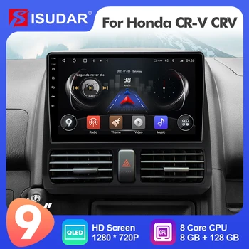9-Palčni Isudar Android 12 avtoradia Za Honda CR-V CRV 2001-2006 Carplay Auto Stereo GPS Ne 2din