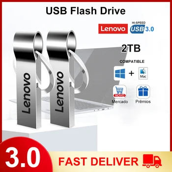 Original Lenovo USB Flash Disk 2TB 1TB Pravi Zmogljivosti Pen Drive Visoke Hitrosti Flash Pomnilniško Kartico 128GB OTG Usb ključ Za Ps4 Ps5