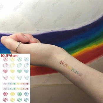 Nepremočljiva Začasni Tattoo Nalepke Majhnimi Cvetovi Opomba Ljubezen Diamant Otroci Dekliška Tattoo Vodo Prenos Flash Tatto Moški Ženska