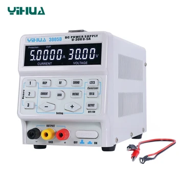 YIHUA 3005D Nastavljiv DC Laboratorijski napajalnik 30V 5A Programabilno Stikalo Napajanje Regulator Napetosti Stabilizator, 220V 110V