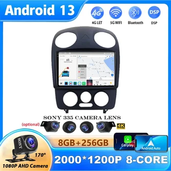 Android 13 Večpredstavnostna Avto Za Volkswagen Beetle A4 2002 - 2011 GPS Predvajalnik Video Auto za Radijsko Navigacijo, ki Carplay DSP Wireless CSD