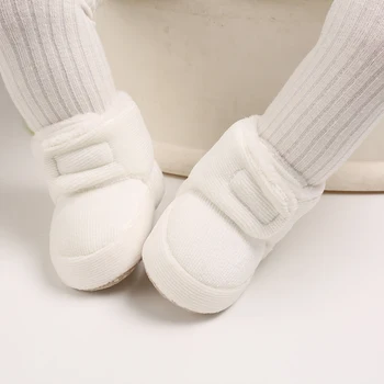 Za Malčke Baby Pozimi Sneg Škornji Barva Mehko Toplo Non-Slip Baby Pozimi Toplo Prvi Walker Čevlji