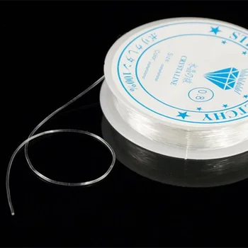 Visoka Kakovost Pregleden Stretch Elastična Kristalno Skladu 0.4 0.5 0.6 0.7 0.8 1.0 mm Vrv Niz Nakit Kabel DIY Ročno izdelane Zapestnice