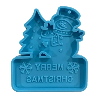 Y1UB DIY Božič Keychain Silikonski Epoksi Plesni DIY Keychain Obesek Nakit Obdelujete Kalup za Božič Ljubezen Darilo Obrti