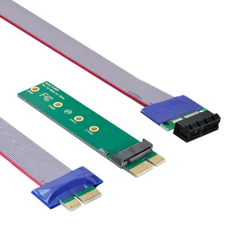 CY CYSM M-ključ NVME AHCI SSD da PCI-E 3.0 x1 1x Navpično Adapter s Kablom Moški Ženski Podaljšanje