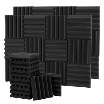 36 Pack Akustične Plošče 9.8X9.8X2 Palčni Klin Zvok Dokaz Pene Akustične Pene Za Snemalni Studio Akustično Zdravljenja