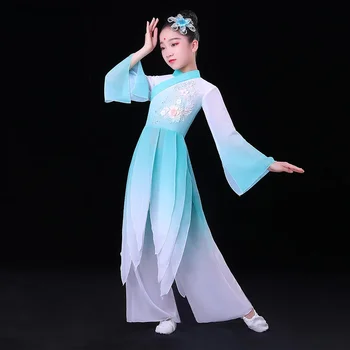 Klasične Plesne Kostume Elegantno Kitajski Yangko Plesno Obleko Uspešnosti Oblačila Fan Dežnik, Ples, Oblačila Pas Boben Bo Ustrezala