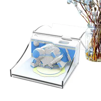 3D Art Memo Pad Memo Blazine Papir Koledar Izletov Prostor Temo 3D Beležnica Dnevni Sobi Mizo Memo Pad Darilo 3D Art Memo Pad Za