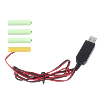USB 5V2A, da 6V AAA Eliminators Kabel, Napajalni Adapter, Kabel Zamenjajte 4pcs 1.5 V LR03 AAA Baterije za Elektronske Igrače