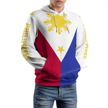 Filipini Državi Zastave, 3D Hoodie Poliester, Hladen Moški Ženske Harajuku Unisex Majica Priložnostne Puloverju s Kapuco